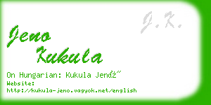 jeno kukula business card